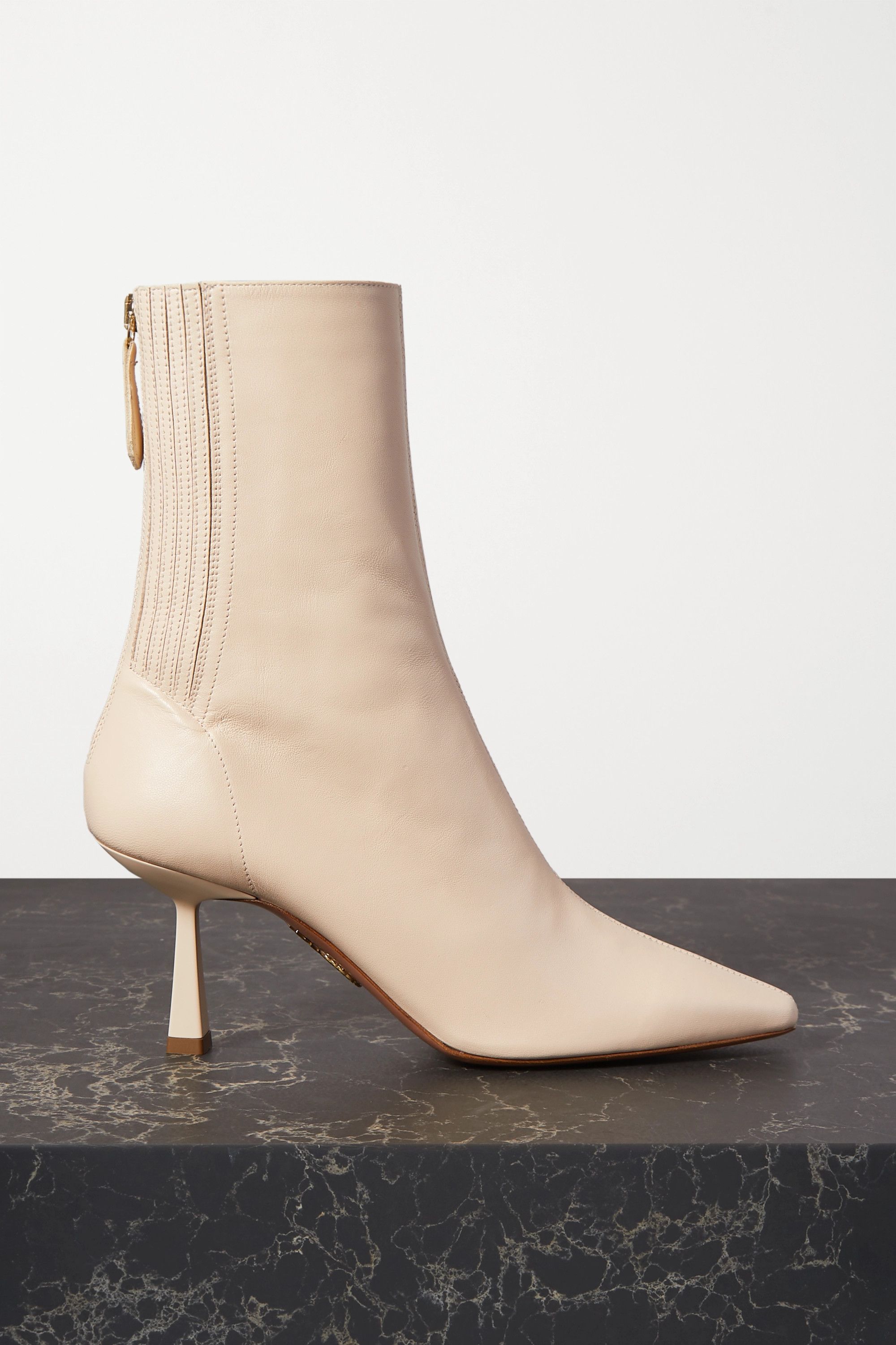 white designer ankle boots