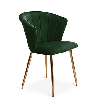 Kendall Chair Bottle Green Velvet, Dunelm, £85