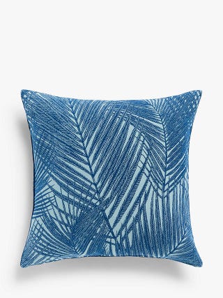 Blue Palm Print Cushion, John Lewis, £25