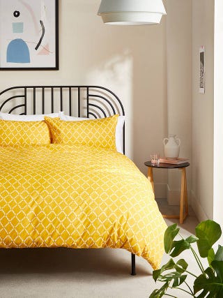 Diamond Ikat Yellow Duvet Set, John Lewis, from £20