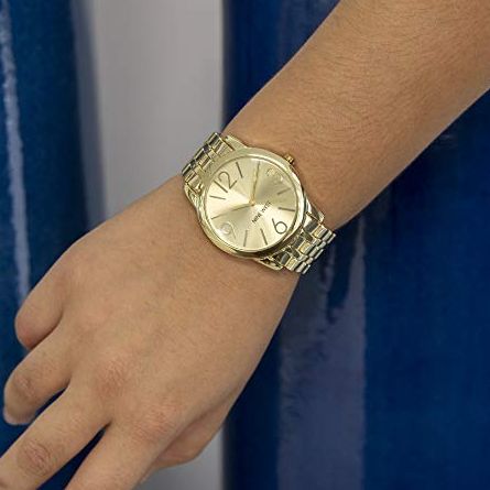 Women's Champagne Dial Gold-Tone Bracelet Watch