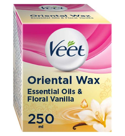 Veet Oriental Wax Essential Oils and Floral Vanilla Fragrance 250ml