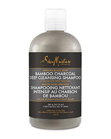 African Black Soap Bamboo Charcoal Deep Cleansing Shampoo 13 OZ./384 mL