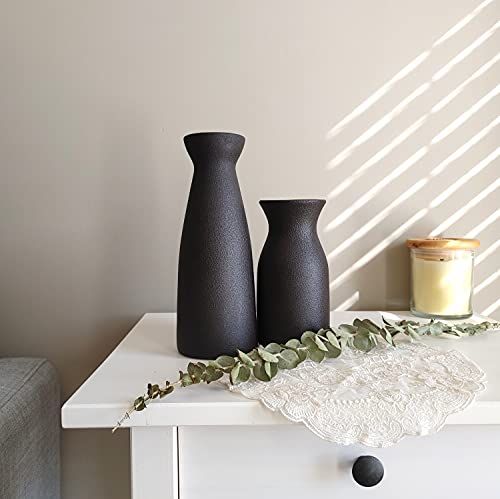 Black Ceramic Vase (Set of 2)
