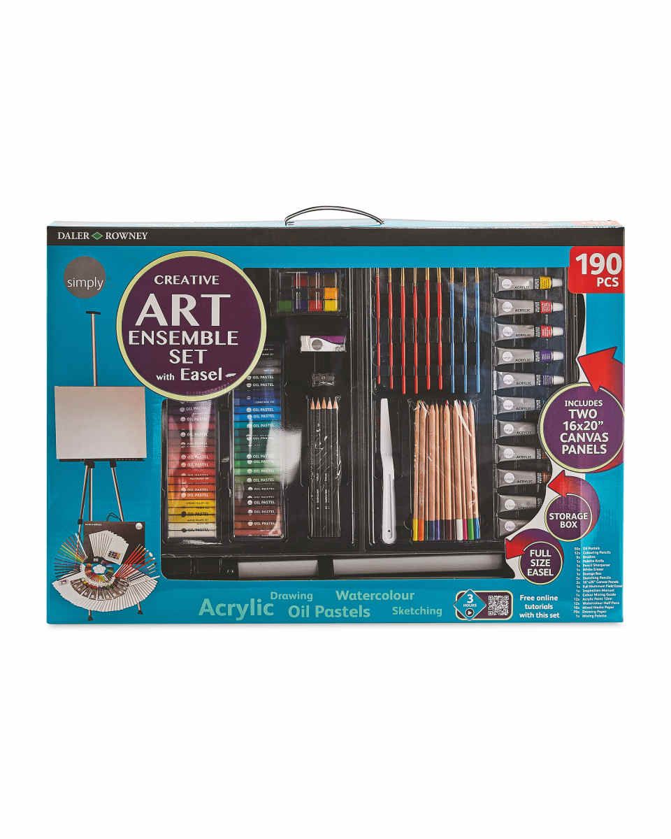 Daler Rowney Simply Ultimate Art Studio With Easel Assorted Set of