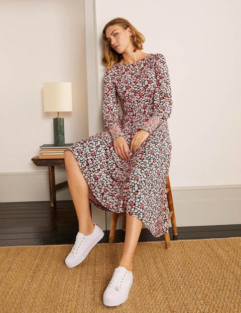 Naomi Smocked Jersey Dress - was £98