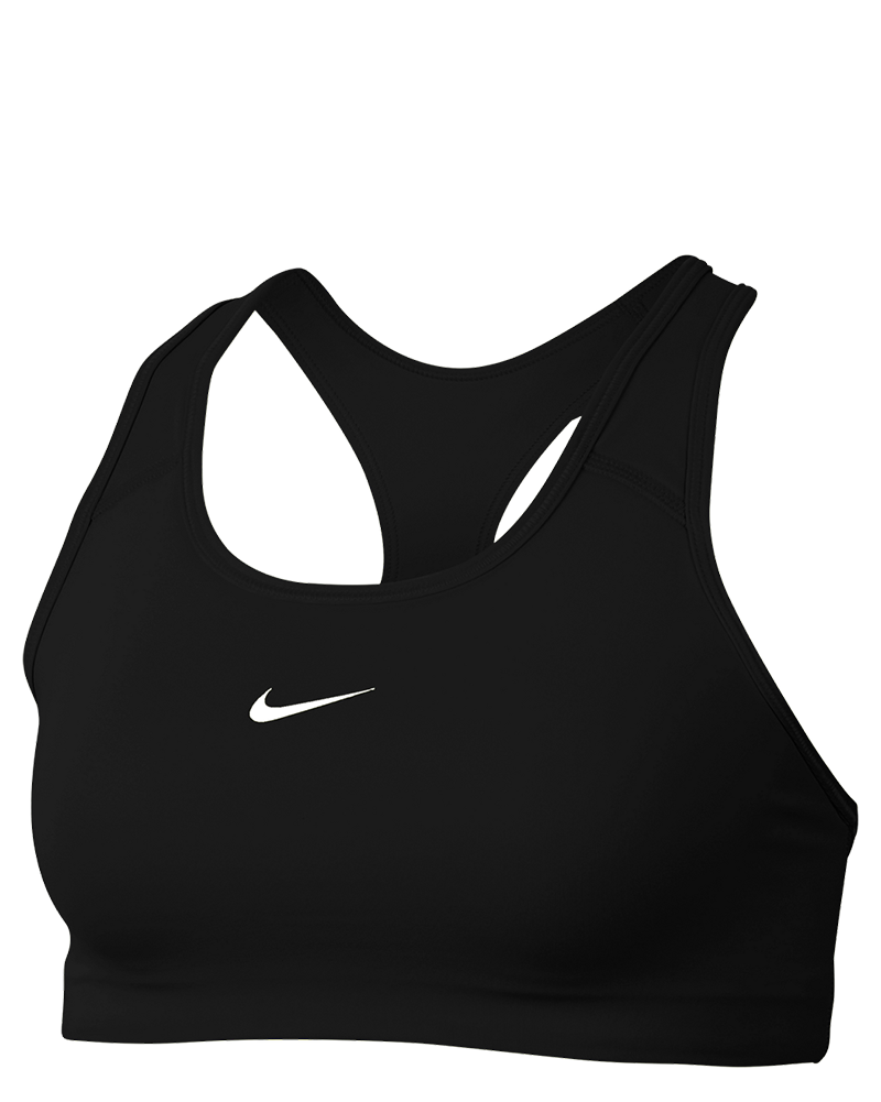 Nike Swoosh Dri-Fit Classic Sports Bra Black White Running Yoga