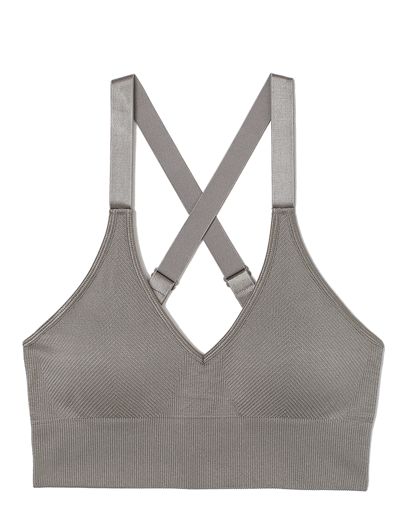 Reebok Training Studio light-support sports bra in grey