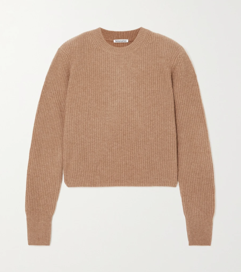 Cesina ribbed recycled cashmere-blend sweater