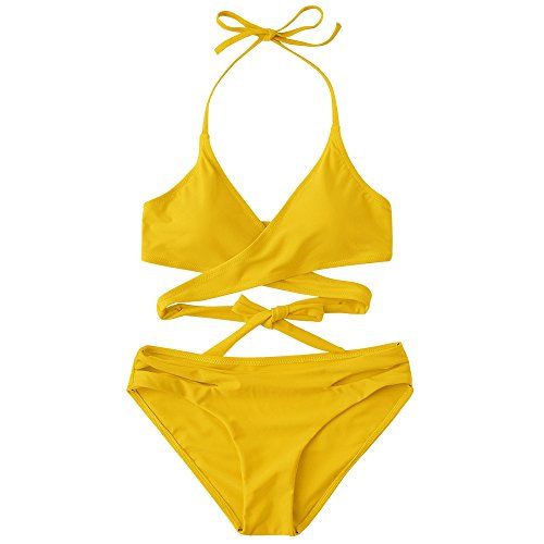 Buy Addison Rae s Yellow and Blue Summer Bikini