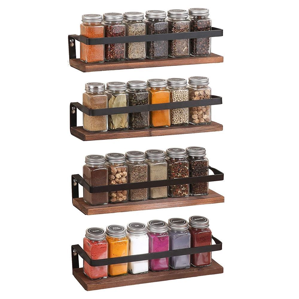 Sets Shop Kitchen Clip Spice Gripper Jar Rack Storage Door Cabinet Holder-W O9O6 