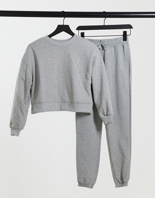 Grey hot sale jogger set