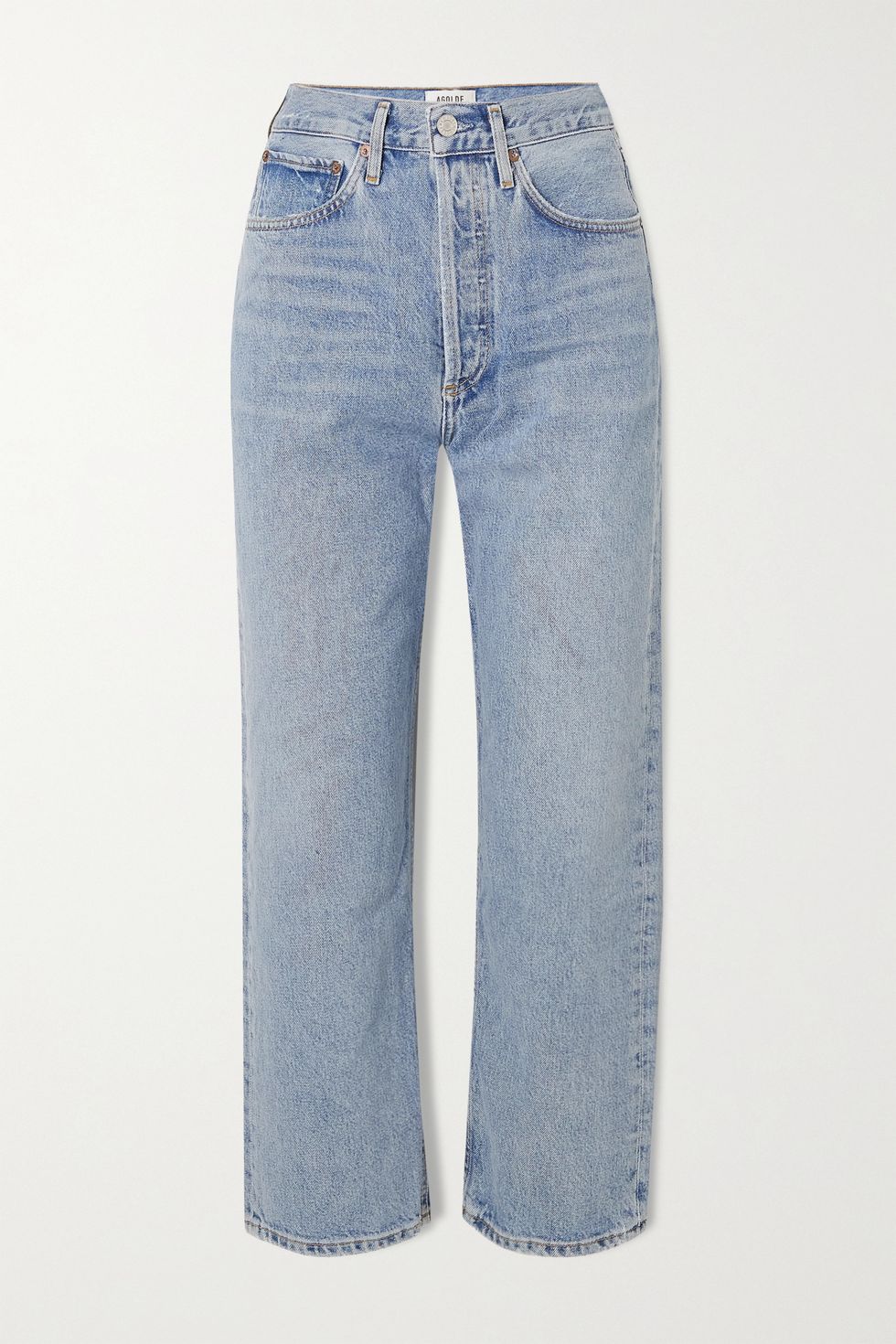 + NET SUSTAIN '90s cropped organic high-rise straight-leg jeans