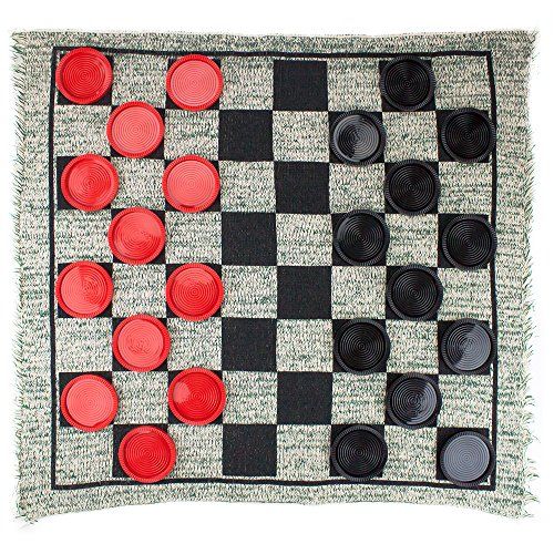Giant 3-in-1 Checkers and Mega Tic Tac Toe Game