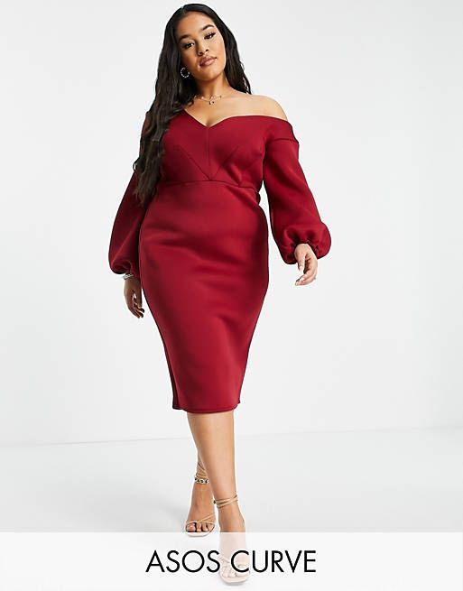 Curvy dresses for wedding on sale guest