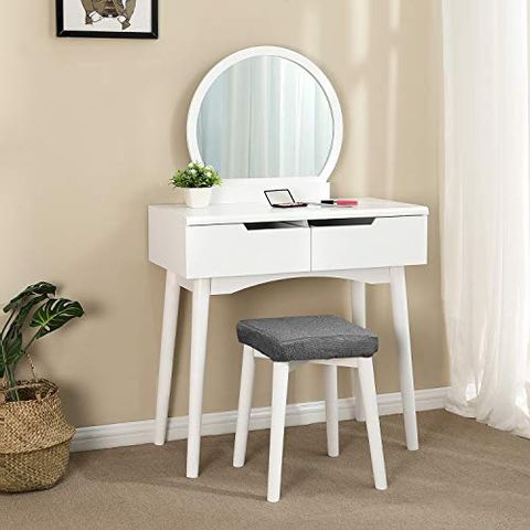 10 Best Makeup Vanities With Storage, White Vanity Table With Drawers No Mirror