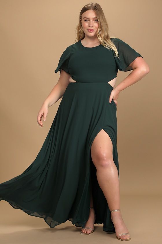 Emerald Green Maxi Dress - OTS Maxi Dress - Balloon Sleeve Dress - Lulus