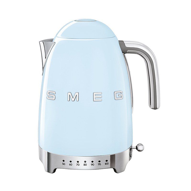 單人電器推薦１０：SMEG義大利控溫式電熱水壺－粉藍色 NT9900