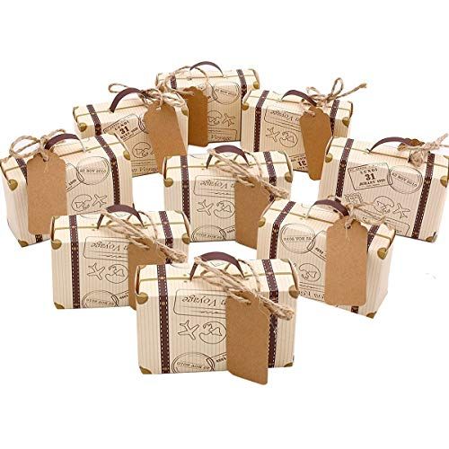 100 Mini Suitcase Travel Themed Party Favour Sweet Boxes