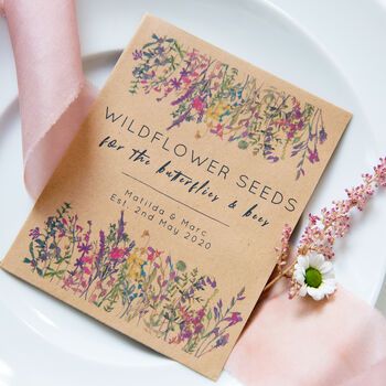 10 Wildflower Meadow Seed Packet Favours