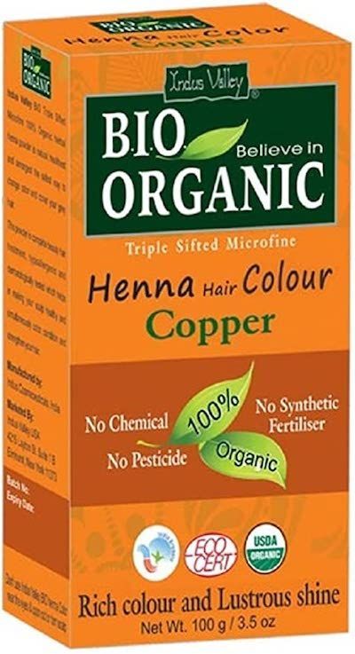Henna Hair Dye 100% Bio Organic Triple Sifted Microfine Powder (Copper)