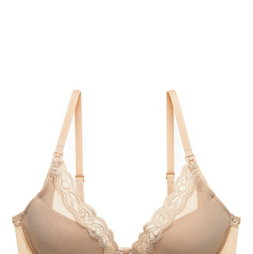 All.you. Lively Mesh Trim Maternity Bralette - Toasted Almond L : Target
