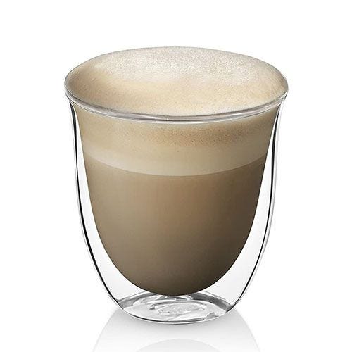 De'Longhi Fancy Collection Double Walled Thermo Espresso, Cappuccino and  Latte Macchiato Glasses, (Set of 6), Clear