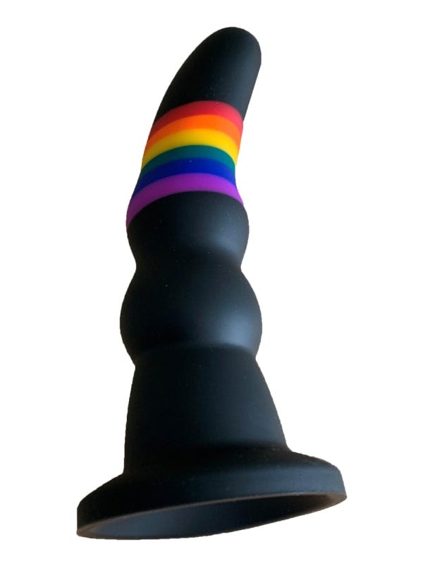 Rainbow Bright Silicone Dildo