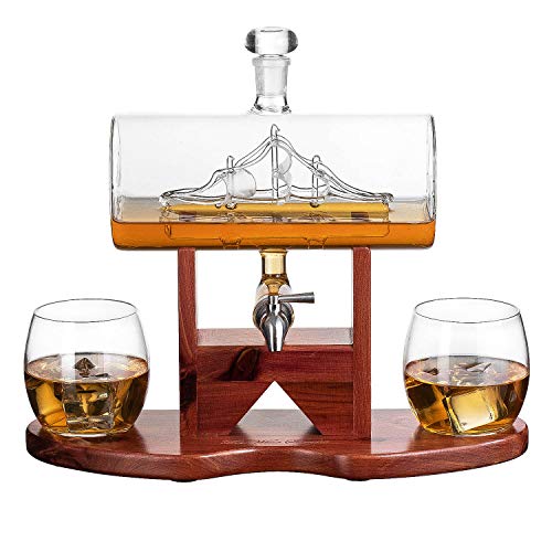The Wine Savant Wine & Whiskey Decanter Set