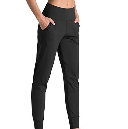 Neer 2 Pcs Women Lounge Joggers 7/8 High Wasited Sweatpants Women Workout  Yoga Elastic Drawstring Joggers Pants with Pockets