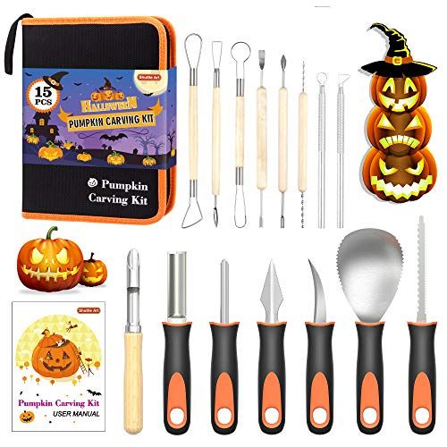 Details about   Halloween Pumpkin Masters Carving Party Kit With 12 Patterns 