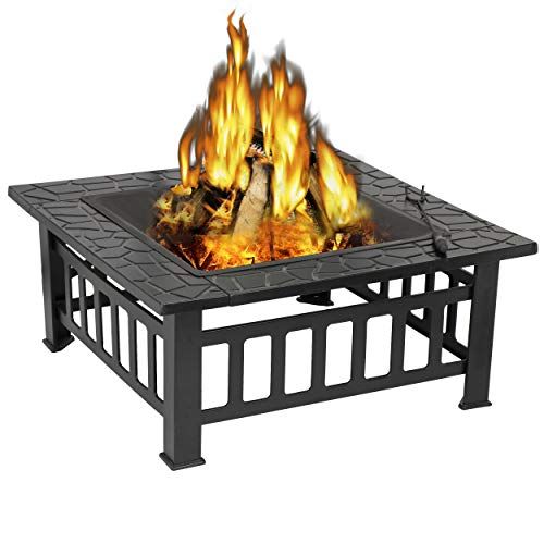 Wood-Burning Fire Pit Table 