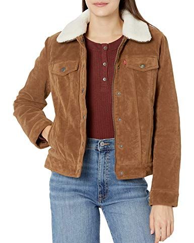 Levi's Classic Sherpa Lined Faux Leather Trucker Jacket