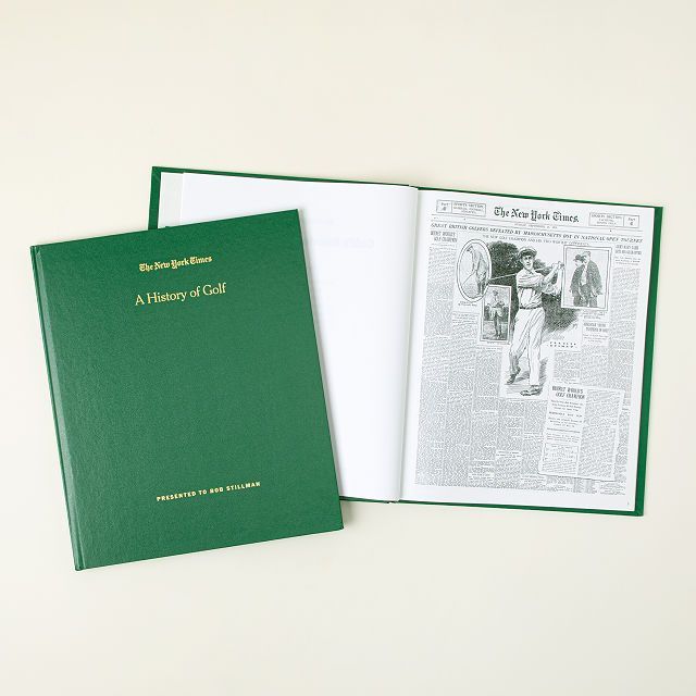 New York Times Personalized Golf History Book