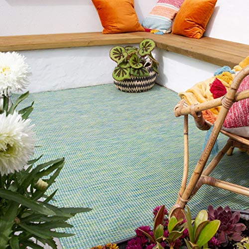 Green Mottled Indoor/Outdoor Rug