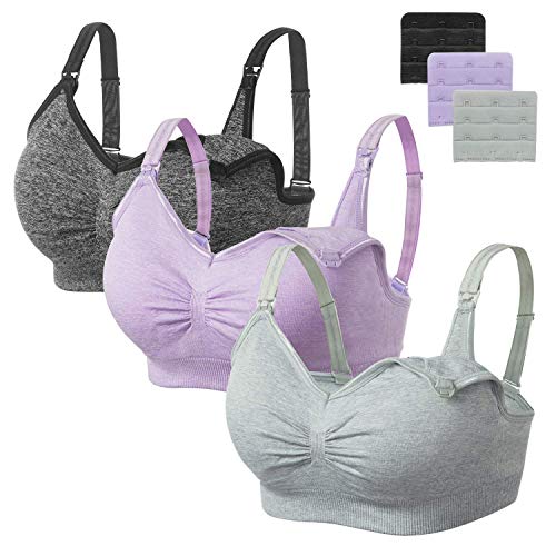 hbselect sostén de lactancia sin costuras multicolor,sujetador de maternidad,sujetadores para premamá multicolor sostén embarazada