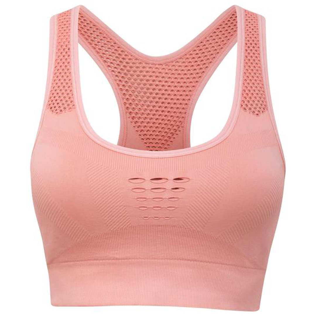 Peachat Sports Bra for Women Yoga Bra Strappy Light Support Bright Straps Removable Padded Seamless Workout Fitness 