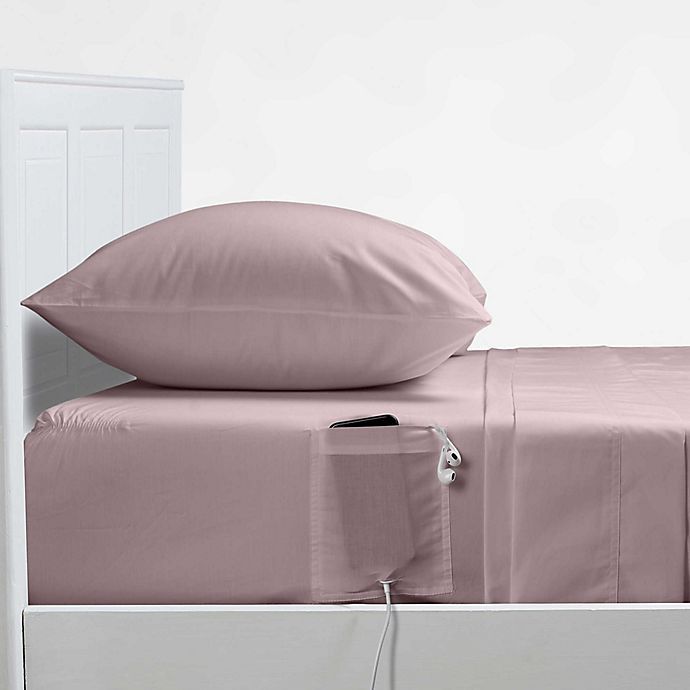 200-Thread-Count Sheet Set with Cell Phone Pocket