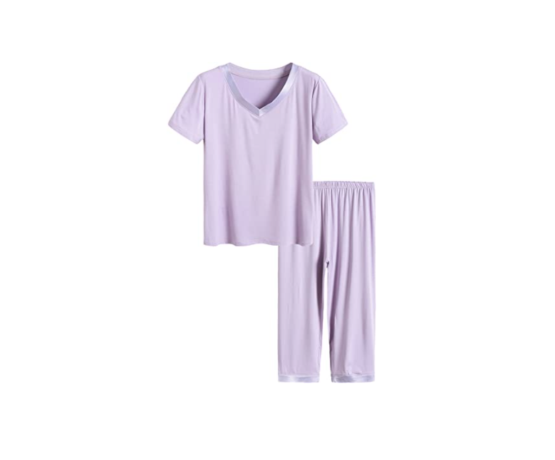 Senert Nightgown For Women Satin Sleepshirt 3/4 Sleeve Sleepwear Boyfriend Slik Nightshirt Button Down Pajama Dress S-XXL 