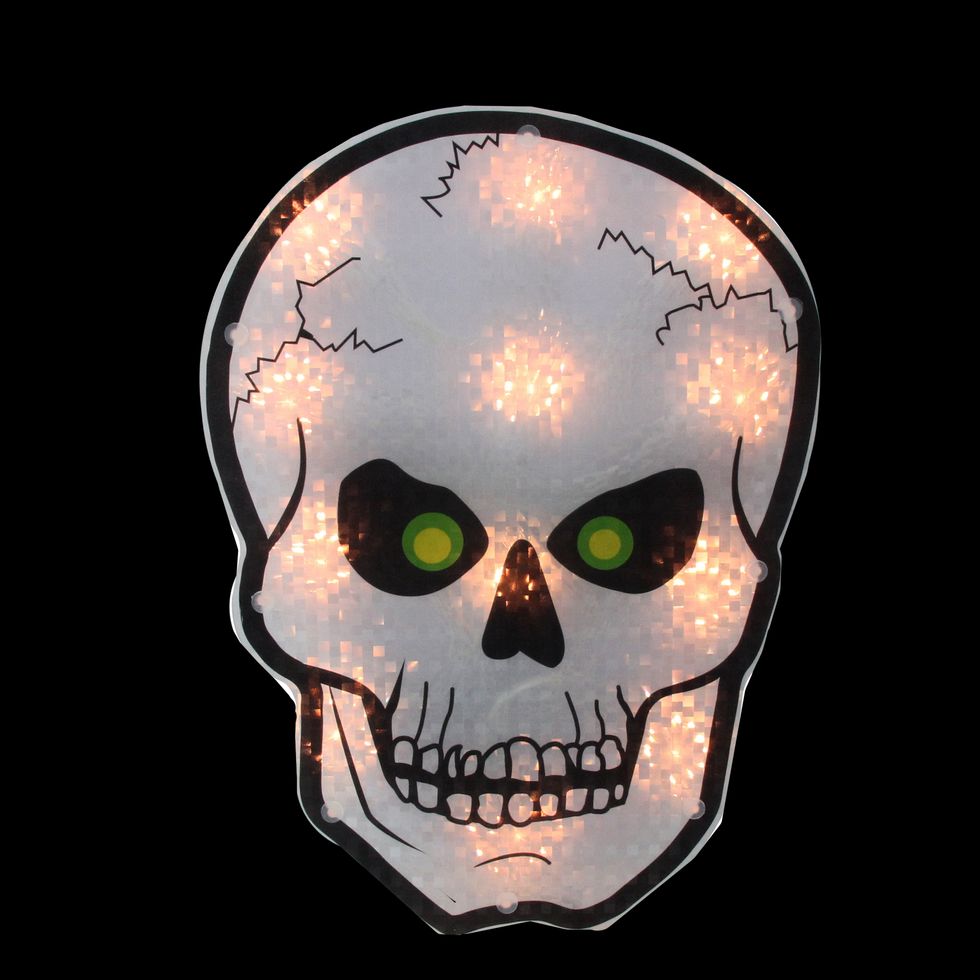 Holographic Skull Window Silhouette