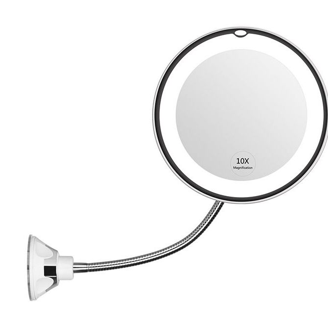 Flexible Gooseneck Magnifying LED Lighted Makeup Mirror