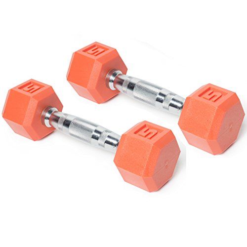Color Coated Hex Dumbbell, 5-Pound