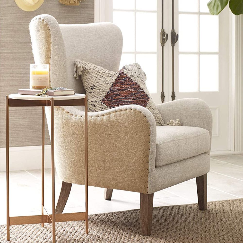 Modern farmhouse wingback deals chair