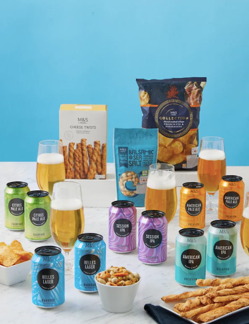 Craft Beer & Snacks Selection