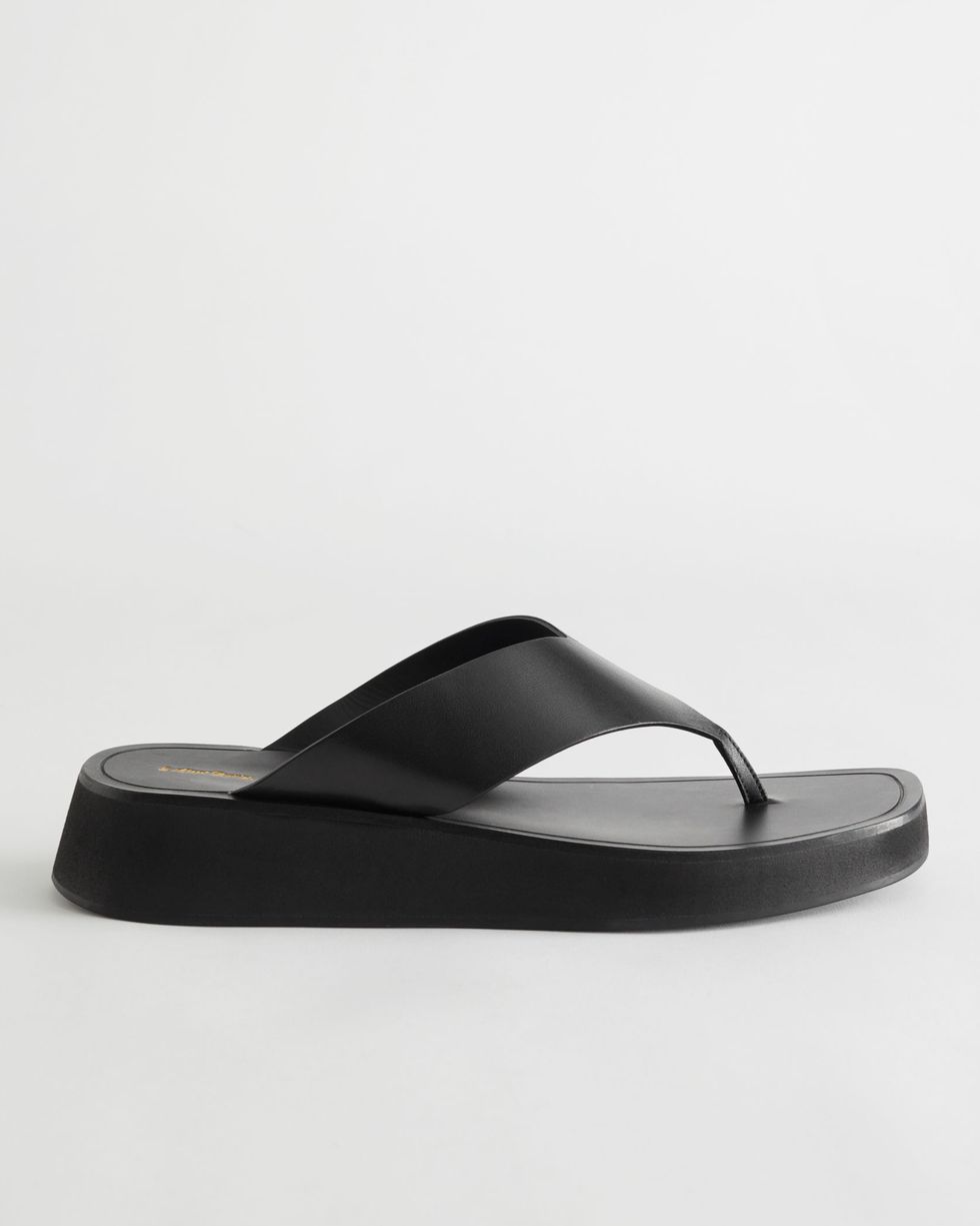 Leather Thong Strap Sandals