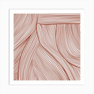 Abstract Square line art print