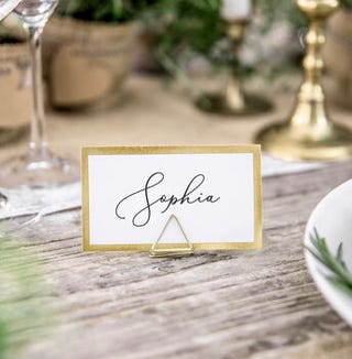 Gold Metal Place Card Holders