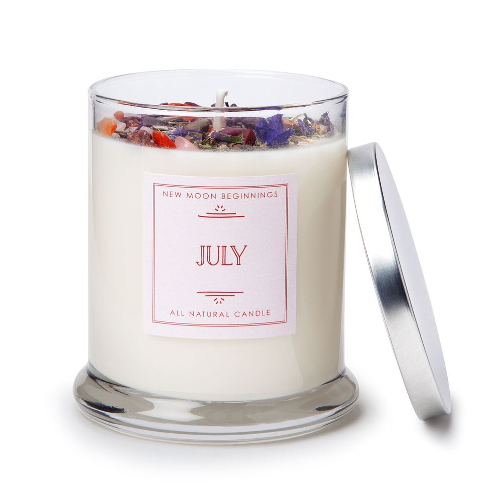 Birth Month Gemstone and Flower Candle