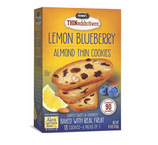 Lemon Blueberry Almond Thin Cookies