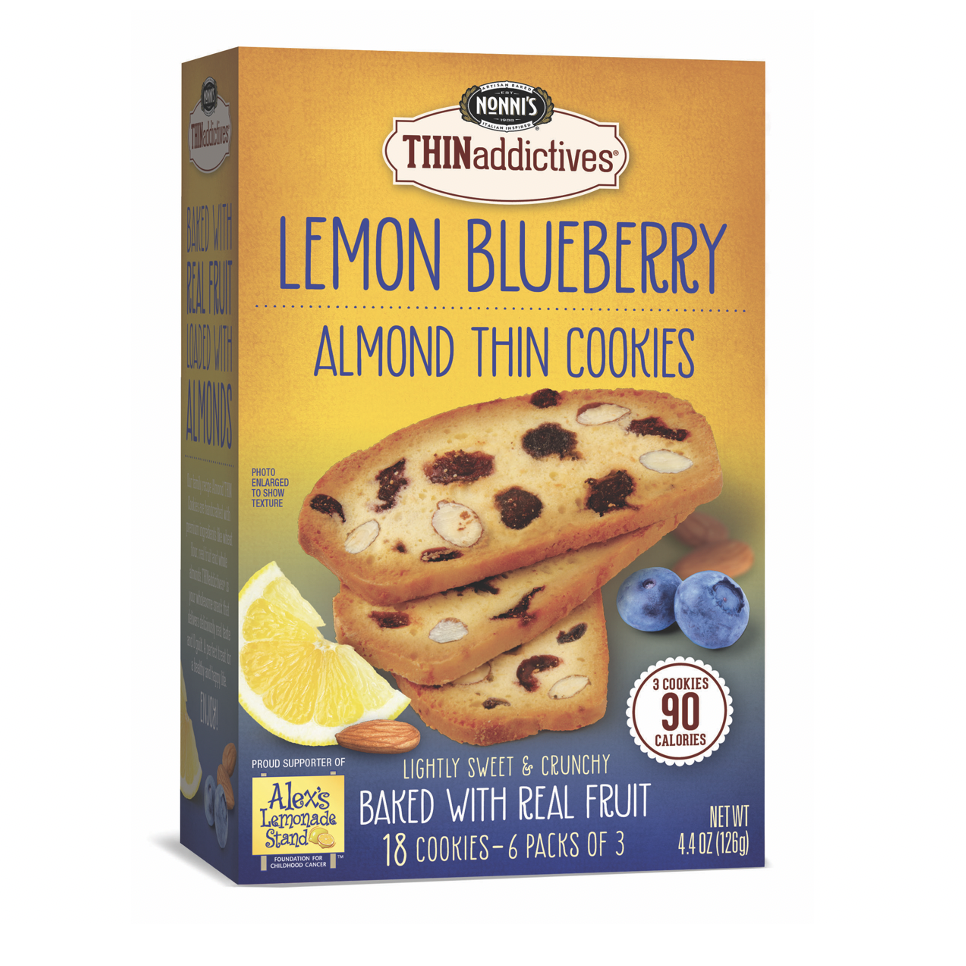 Lemon Blueberry Almond Thin Cookies